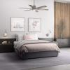 Progress Lighting P2586-8130K Protruding Mount, 6 Walnut/Driftwood Blades Ceiling fan with 17 watts light, Antique Nickel
