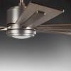 Progress Lighting P2586-8130K Protruding Mount, 6 Walnut/Driftwood Blades Ceiling fan with 17 watts light, Antique Nickel