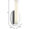 Progress Lighting Parallel LED Collection One-Light 11″ LED Wall Bracket, Chrome