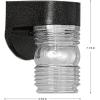Progress Lighting Polycarbonate Outdoor 1-Light Clear Lexan Traditional Outdoor Wall Light Textured Black(Black)