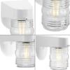 Progress Lighting Polycarbonate Outdoor 1-Light Clear Lexan Traditional Outdoor Wall Light Textured Black(White)