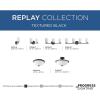 Progress Lighting Replay Collection 2-Light Ceiling Light, Flush Mount Ceiling Light Fixture for Interior Kitchen Lights, Hallway, Bedroom, Living Room, 14-Inch by 5-3/4-Inch, Polished Nickel(Textured Black)
