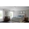 Progress Lighting Replay Collection 2-Light Ceiling Light, Flush Mount Ceiling Light Fixture for Interior Kitchen Lights, Hallway, Bedroom, Living Room, 14-Inch by 5-3/4-Inch, Polished Nickel(Textured Black)