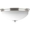 Progress Lighting Replay Collection 2-Light Ceiling Light, Flush Mount Ceiling Light Fixture for Interior Kitchen Lights, Hallway, Bedroom, Living Room, 14-Inch by 5-3/4-Inch, Polished Nickel(Brushed Nickel)
