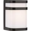 Progress Lighting Valera LED Collection 1-Light Matte White Acrylic Shade Modern Outdoor Small Wall Lantern Light Brushed Nickel(Bronze)