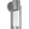 Progress Lighting Z-1030 LED Collection 1-Light Clear Glass Modern Outdoor Small Wall Lantern Light Textured Black, 12.00×5.13×5.13(Gray)