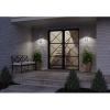 Progress Lighting Z-1030 LED Collection 1-Light Clear Glass Modern Outdoor Small Wall Lantern Light Textured Black, 12.00×5.13×5.13(Gray)