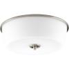 Progress Lighting P3798-09 Divot Collection 2-Light Flushmount, Brushed Nickel