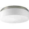 Progress Lighting P3911-09 2-Light Close to Ceiling with Etched White Opal Diffuser, Brushed Nickel