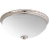 Progress Lighting Replay Collection 2-Light Ceiling Light, Flush Mount Ceiling Light Fixture for Interior Kitchen Lights, Hallway, Bedroom, Living Room, 14-Inch by 5-3/4-Inch, Polished Nickel(Polished Nickel)