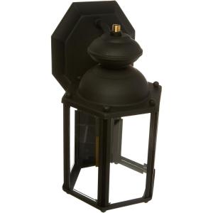 Progress Lighting 1-Light Clear Beveled Glass Traditional Outdoor Wall Lantern Light, BrassGUARD Lantern Collection, Outdoor, P5756-09, Brushed Nickel(Black)