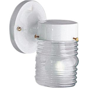 Progress Lighting 1-Light Clear Glass Traditional Outdoor Wall Lantern Light Textured Black(White)