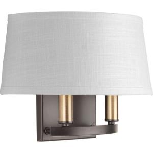 Progress Lighting Cherish Collection Two-Light Wall Sconce, Nickel(Bronze)