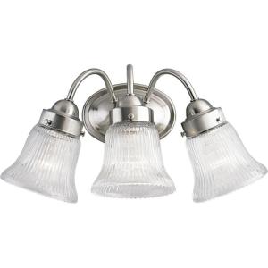 Progress Lighting P3289-15 3 Light Bath Fixture, Polished Chrome(Brushed Nickel)