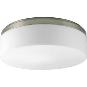 Progress Lighting P3911-09 2-Light Close to Ceiling with Etched White Opal Diffuser, Brushed Nickel