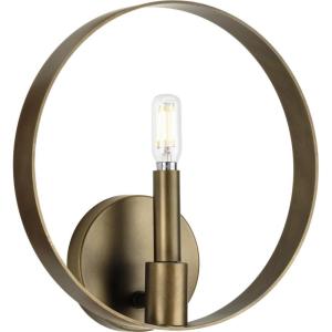 Progress Lighting P710117-196 Breckenridge Collection 11 in. One-Light Aged Bronze Rustic Farmhouse Wall Bracket with