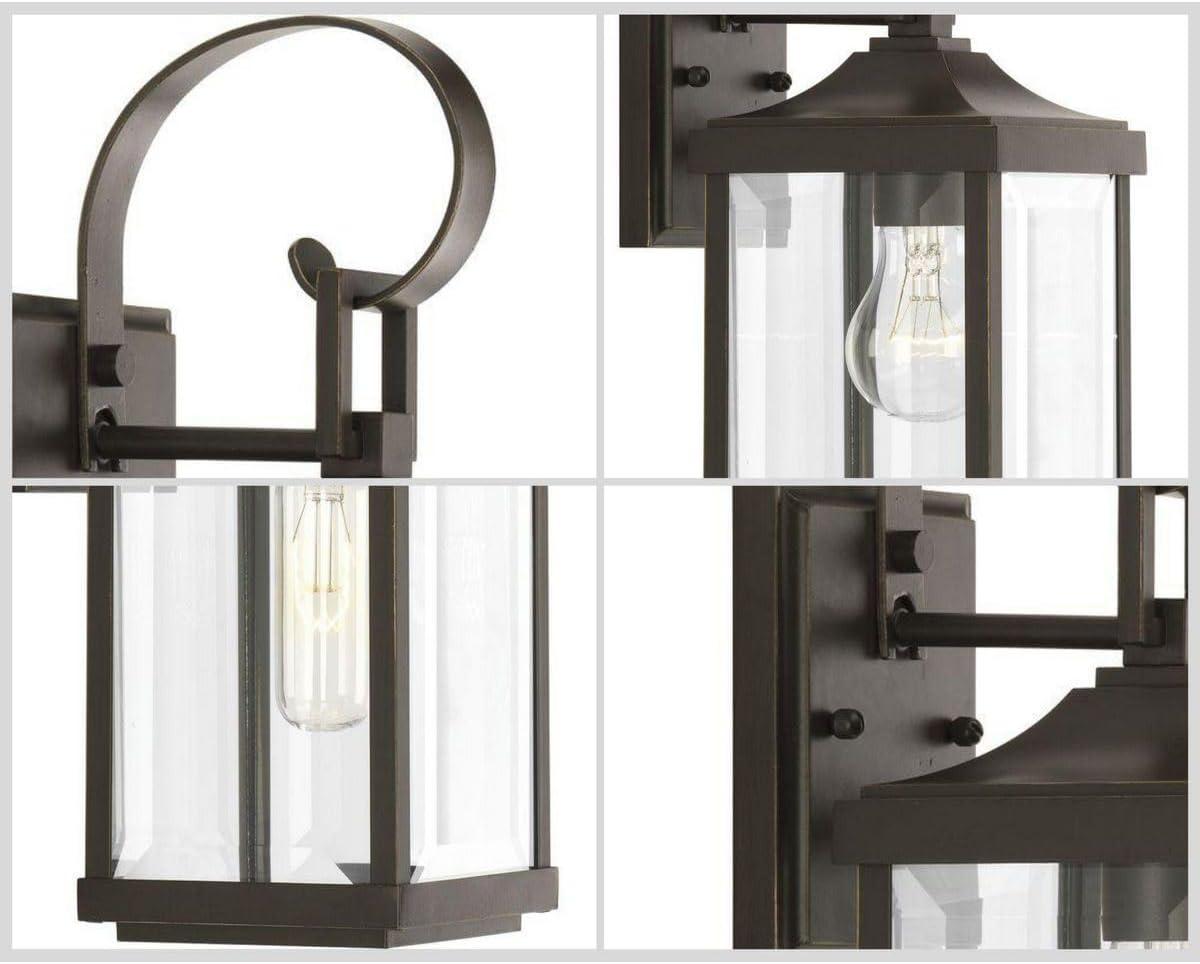 image:imageGibbes Street Collection 2Light Clear Beveled Glass New Traditional Outdoor Medium Wall Lantern Light Antique Bronze1 Light