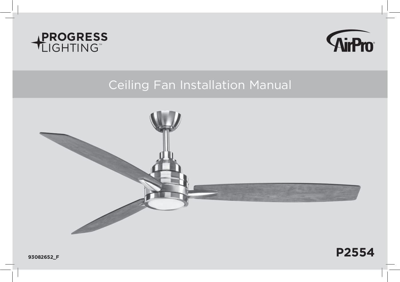 image:imageProgress Lighting Gaze Collection 60 LED ThreeBlade Ceiling FanBronze