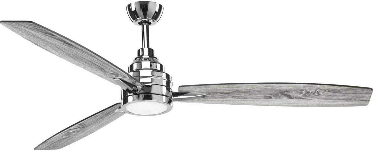 image:imageProgress Lighting Gaze Collection 60 LED ThreeBlade Ceiling FanPolished Chrome