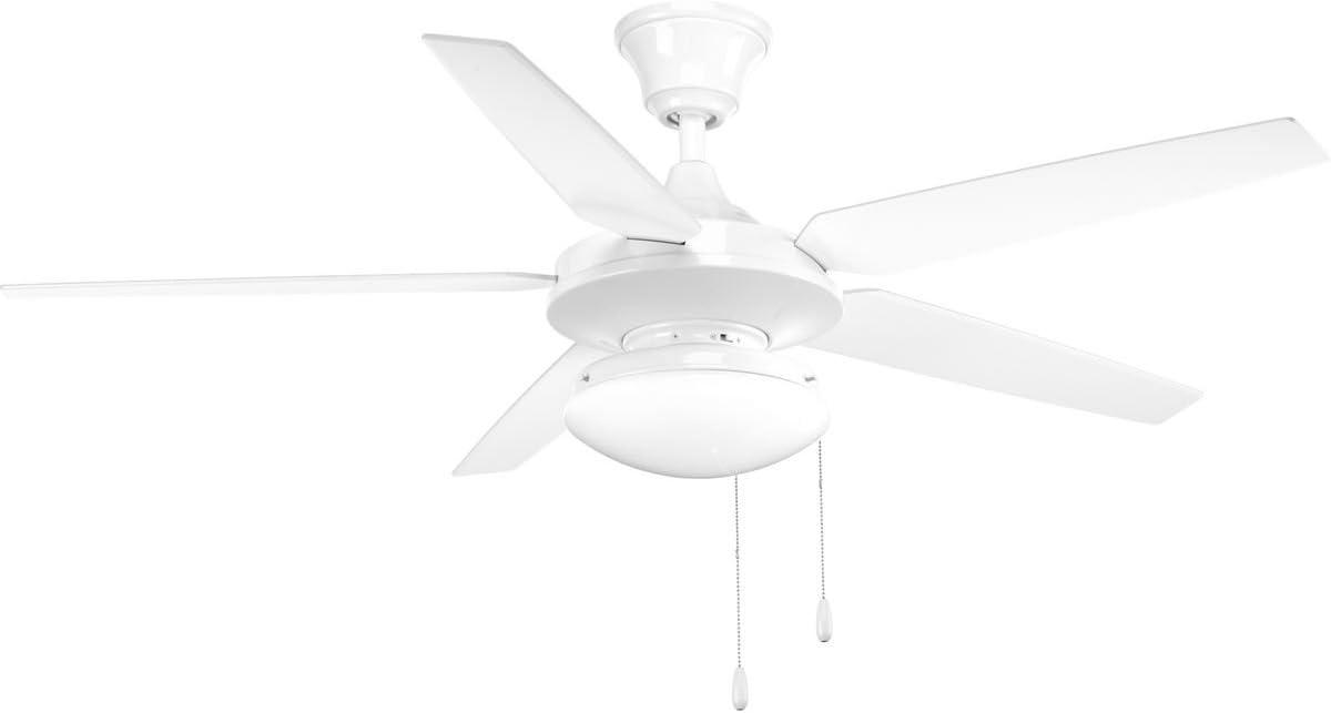 image:imageProgress Lighting P253020 54Inch 5 Blade Fan with Reversible Medium CherryClassic Walnut Blades Antique BronzeWhite