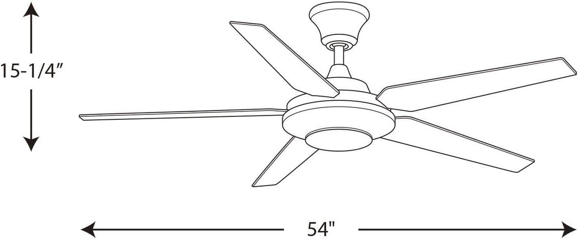image:imageProgress Lighting Signature Plus II Collection 54 LED Five Blade FanBronze