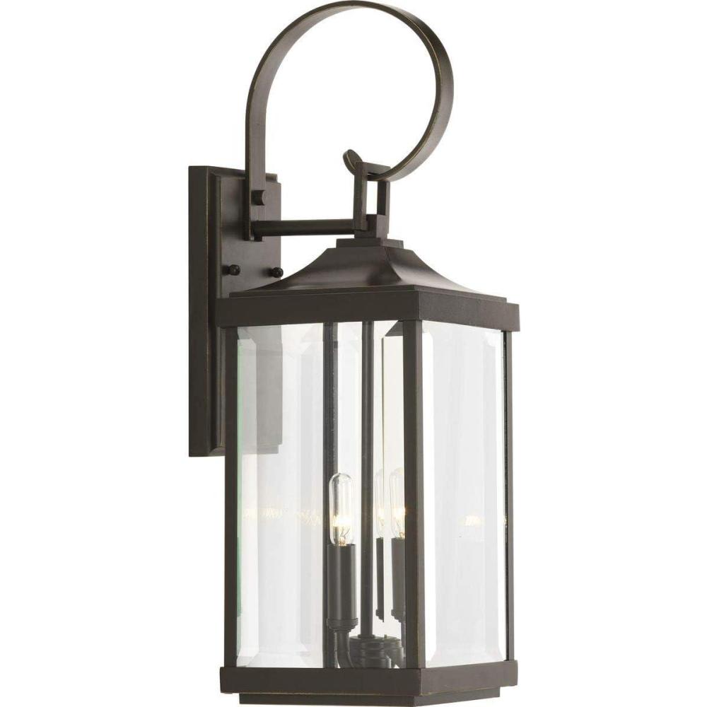image:imageGibbes Street Collection 2Light Clear Beveled Glass New Traditional Outdoor Medium Wall Lantern Light Antique BronzeTwo Light