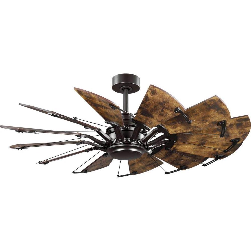image:imageProgress Lighting P250000129 Springer Collection DC Motor Windmill Farmhouse 60Inch 12Blade Ceiling Fan Architectural BronzeArchitectural Bronze