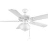 Progress Lighting AirPro Collection 52” Five-Blade Indoor/Outdoor Ceiling Fan(White)
