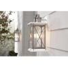 Progress Lighting Barlowe Collection 1-Light Clear Seeded Glass Farmhouse Outdoor Medium Wall Lantern Light Stainless Steel