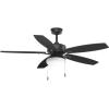 Progress Lighting Billows Collection 52” 5 -Blade Ceiling Fan(Black)
