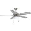 Progress Lighting Billows Collection 52” 5 -Blade Ceiling Fan(Nickel)