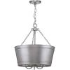 Progress Lighting Galveston Collection 3-Light Clear Seeded Glass Farmhouse Indoor Pendant Light Galvanized(Gray)