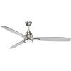 Progress Lighting Gaze Collection 60” LED Three-Blade Ceiling Fan(Nickel)