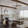 Progress Lighting P250000-129 Springer Collection DC Motor Windmill Farmhouse, 60-Inch, 12-Blade Ceiling Fan, Architectural Bronze(Antique Nickel)