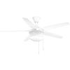Progress Lighting P2530-20 54-Inch 5 Blade Fan with Reversible Medium Cherry/Classic Walnut Blades, Antique Bronze(White)