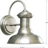 Progress Lighting P5723-71 Brookside Outdoor, 12-Inch Width x 12-5/16-Inch Height, Black(Antique Nickel)
