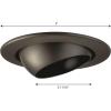 Progress Lighting P8046-20 4-Inch Incandescent Eyeball Recessed Light Trim Finish, Antique Bronze(Antique Bronze)