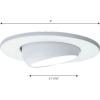 Progress Lighting P8046-20 4-Inch Incandescent Eyeball Recessed Light Trim Finish, Antique Bronze(White)