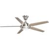 Progress Lighting Signature Plus II Collection 54” LED Five Blade Fan(Nickel)