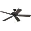 Progress Lighting AirPro Collection 52” Five-Blade Indoor/Outdoor Ceiling Fan(Black)