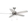 Progress Lighting Billows Collection 52” 5 -Blade Ceiling Fan(Nickel)