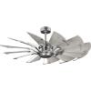 Progress Lighting P250000-129 Springer Collection DC Motor Windmill Farmhouse, 60-Inch, 12-Blade Ceiling Fan, Architectural Bronze(Antique Nickel)
