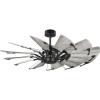 Progress Lighting P250000-129 Springer Collection DC Motor Windmill Farmhouse, 60-Inch, 12-Blade Ceiling Fan, Architectural Bronze(Matte Black)
