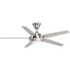 Progress Lighting Signature Plus II Collection 54” LED Five Blade Fan(Nickel)