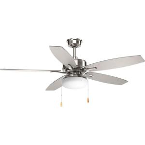 Progress Lighting Billows Collection 52” 5 -Blade Ceiling Fan(Nickel)