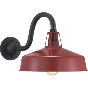Progress Lighting Cedar Springs Collection 1-Light Farmhouse Outdoor Extra-Large Wall Lantern Light Pistachio(Red)