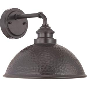 Progress Lighting Englewood Collection 1-Light Farmhouse Outdoor Medium Wall Lantern Light Textured Black, 10.38×12.00×12.00(Bronze)