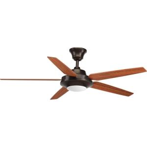 Progress Lighting Signature Plus II Collection 54” LED Five Blade Fan(Bronze)