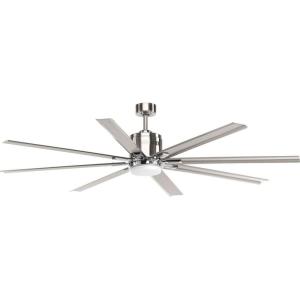 Progress Lighting Vast Collection 72-Inch 8-Blade Gray Modern Ceiling Fan, Nickel(Nickel)