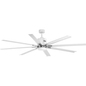 Progress Lighting Vast Collection 72-Inch 8-Blade Gray Modern Ceiling Fan, Nickel(White)